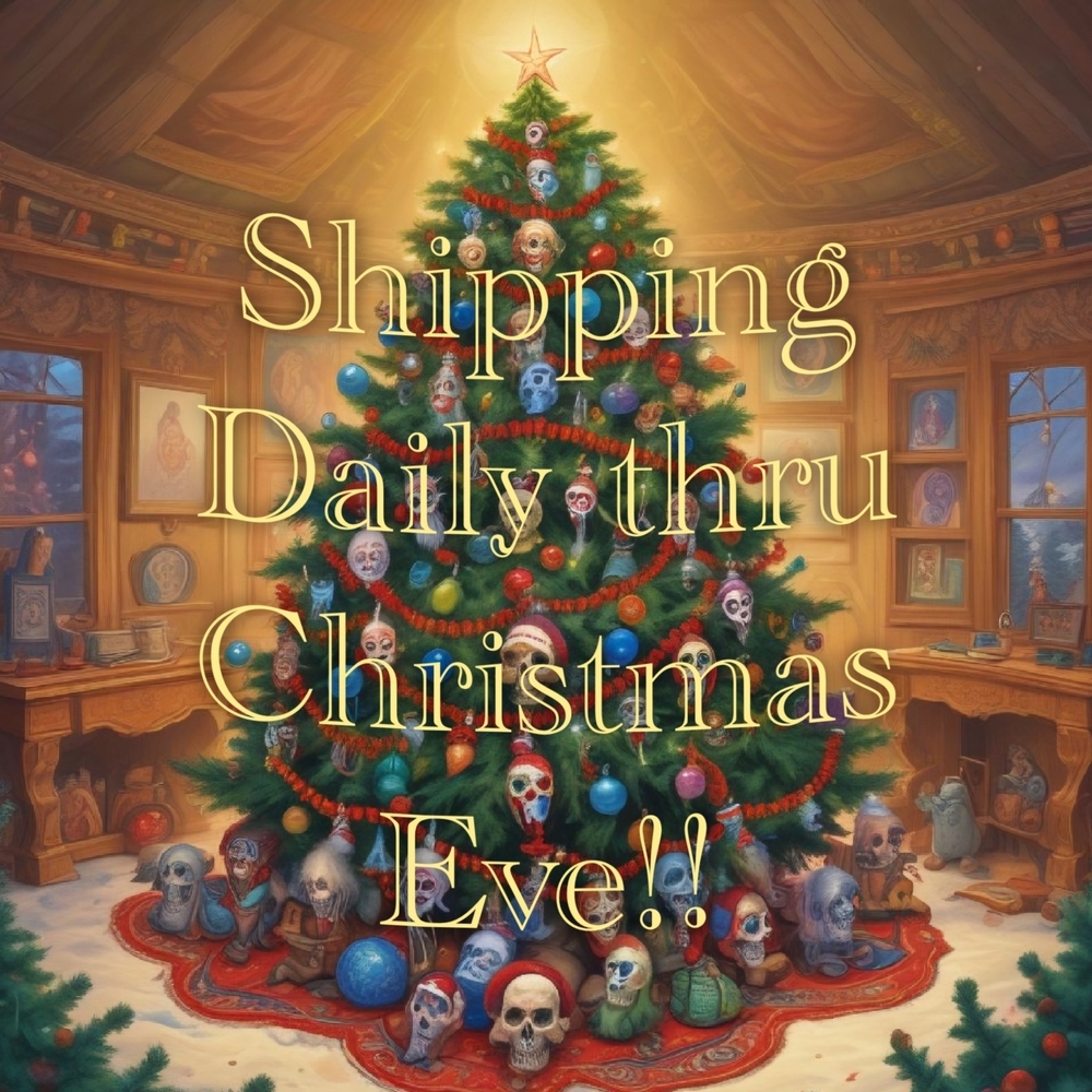 Festive Skull-Themed Christmas Tree Decor